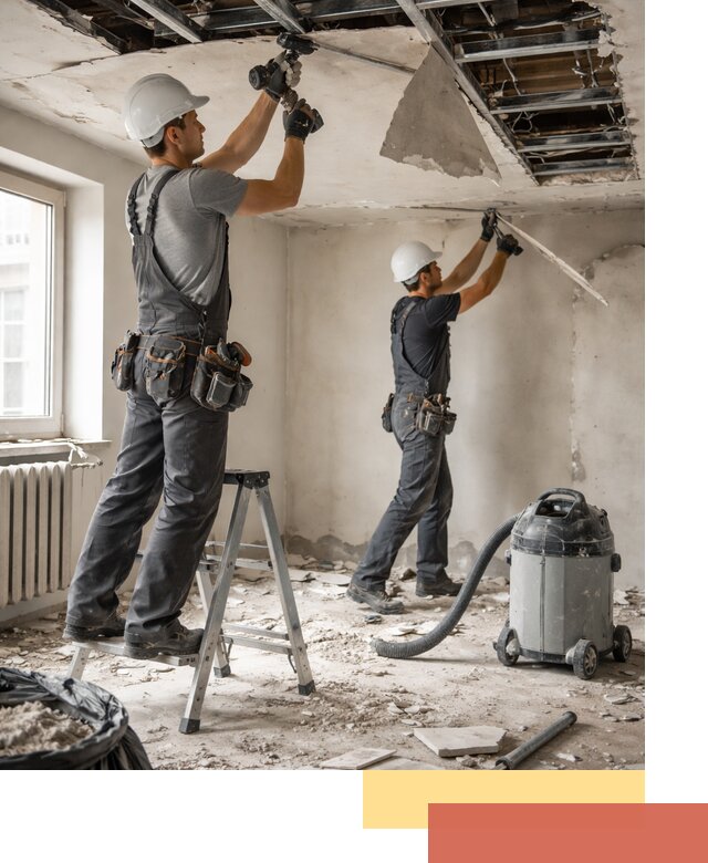 Демонтаж гипсокартонного потолка в Алейске быстро и аккуратно