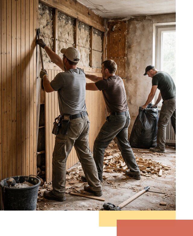 Демонтаж вагонки и вывоз материалов в Алейске