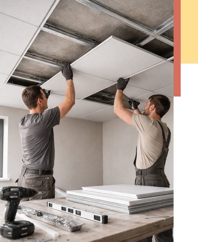 Монтаж кассетного потолка в Алейске от 4640 руб/м2 — установка и сборка | ОТДЕЛОЧНИК-Лук