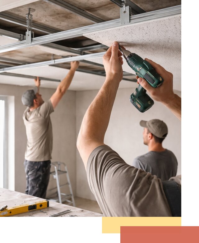 Монтаж акустического потолка в Алейске под ключ