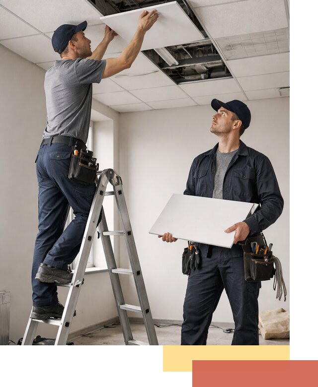 Обслуживание подвесного потолка в Алейске — ремонт и чистка