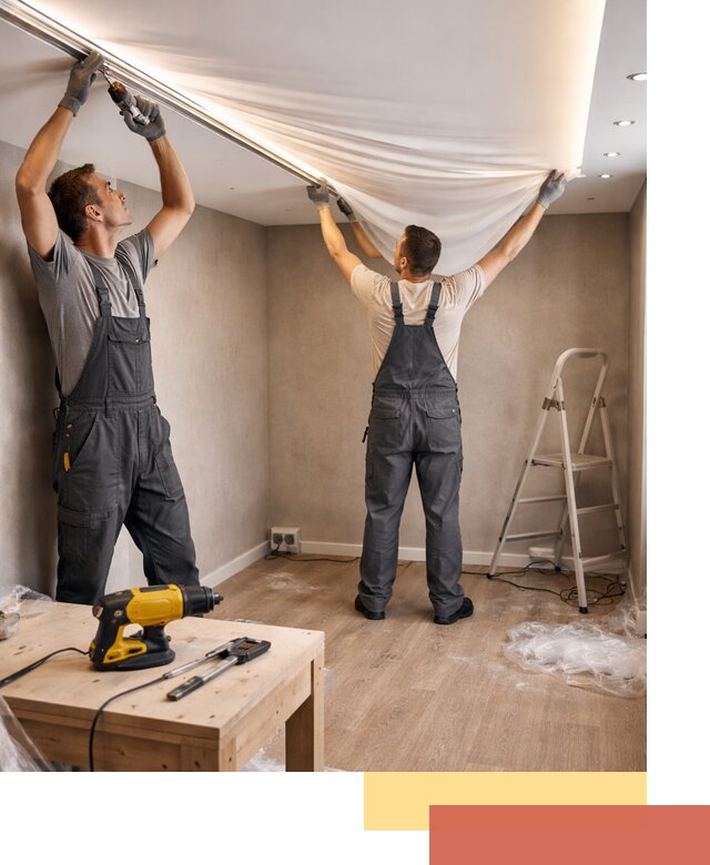 Монтаж натяжного потолка с подсветкой в Алейске цена и сроки