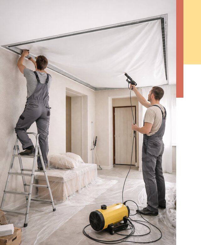 Монтаж натяжного потолка в прихожей в Алейске от 2732 руб. под ключ | ОТДЕЛОЧНИК-Лук