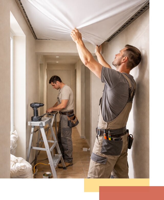 Монтаж натяжного потолка в прихожей в Алейске