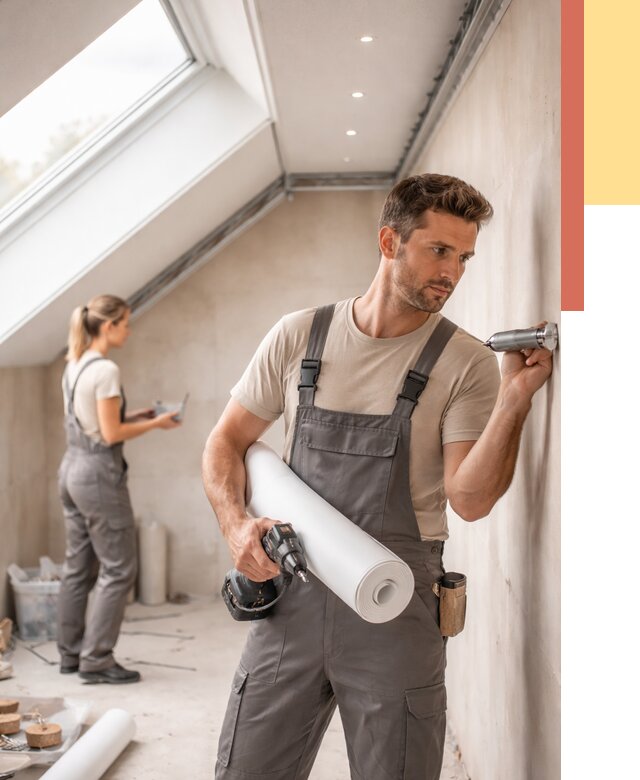 Монтаж натяжного потолка на мансарде в Алейске от 3609 руб. | ОТДЕЛОЧНИК-Лук