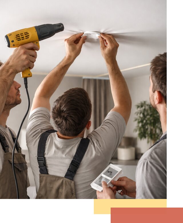 Ремонт прокола полотна натяжного потолка в Алейске