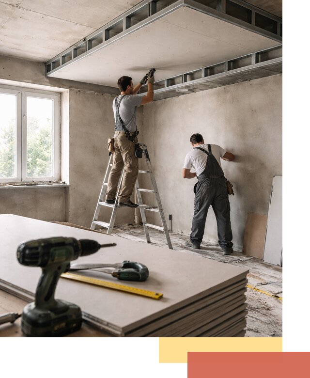 Двухуровневый потолок из гипсокартона в Алейске