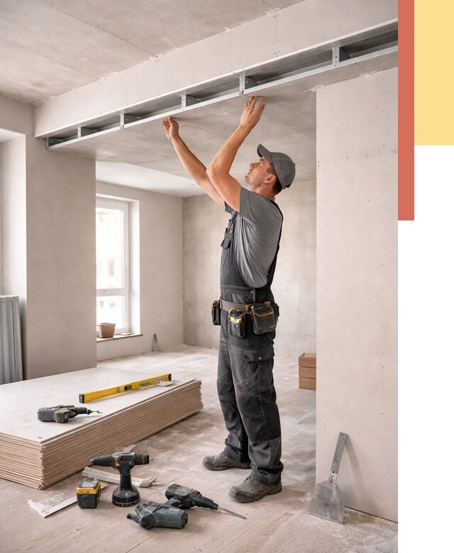 Потолок из гипсокартона с нишей в Алейске от 1289 руб. под ключ | ОТДЕЛОЧНИК-Лук