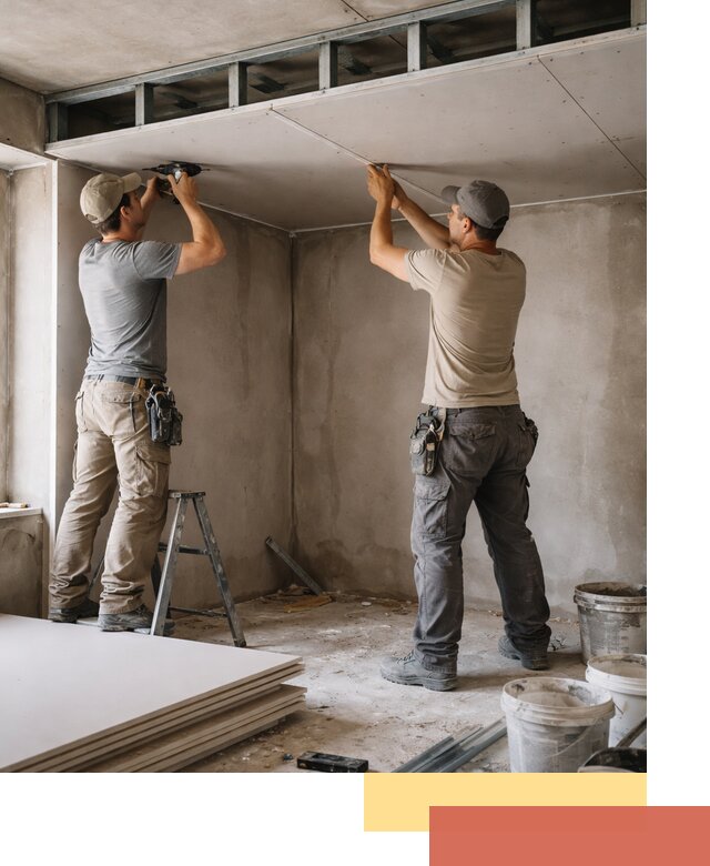 Короб из гипсокартона на потолке под ключ в Алейске