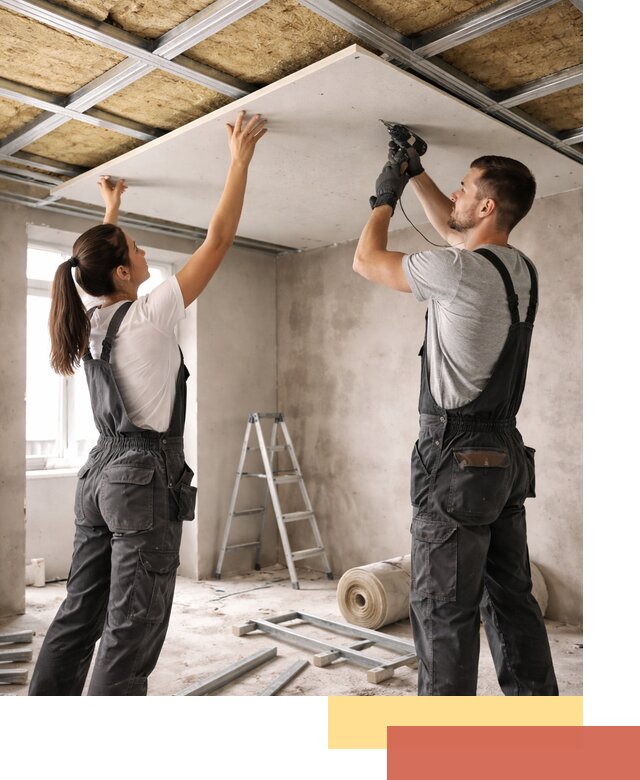 Звукоизоляция потолка из ГКЛ в Алейске профессионально и надежно