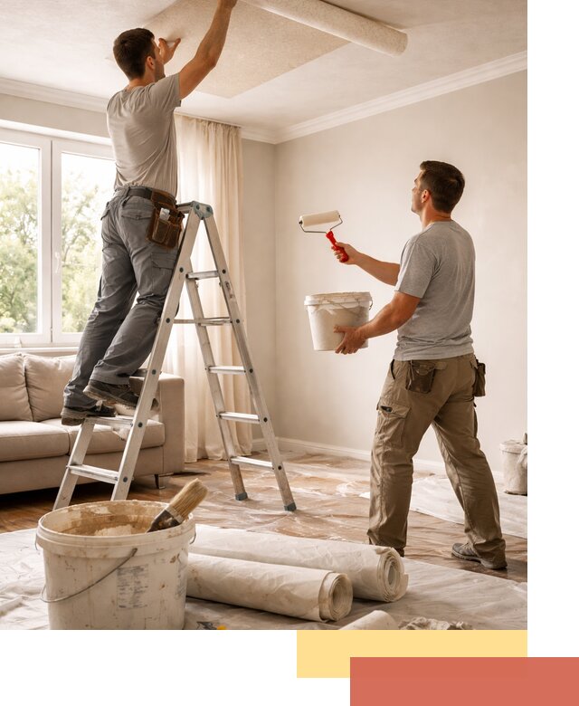 Поклейка обоев на потолок в Алейске — качественно и быстро