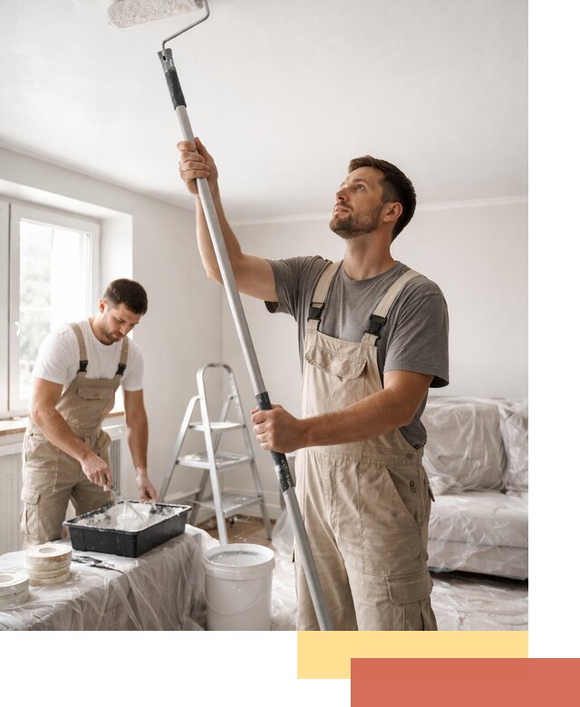 Покраска потолка водоэмульсионной краской в Алейске