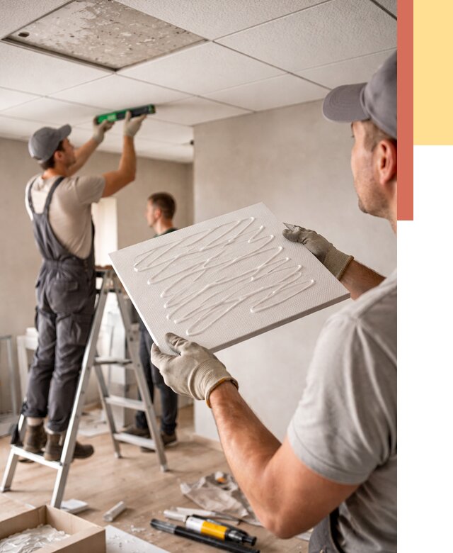 Монтаж потолочной плитки в Алейске от 4640 руб. — быстро и недорого | ОТДЕЛОЧНИК-Лук