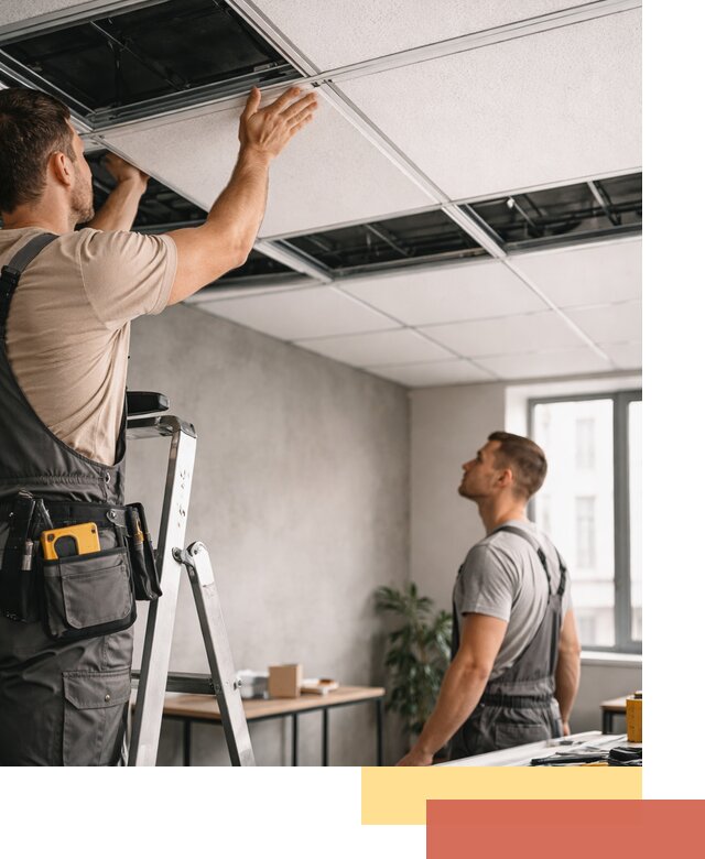 Монтаж потолочной плитки в Алейске качественно и в срок