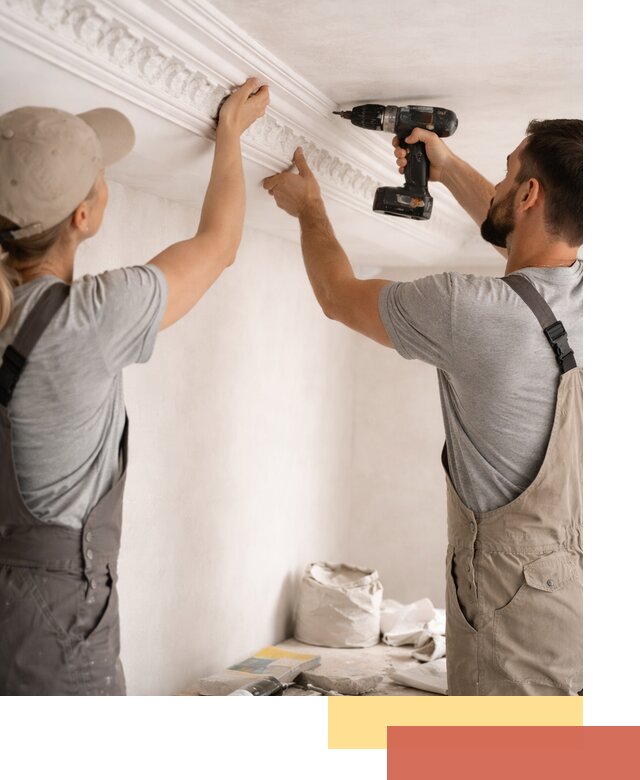 Профессиональный монтаж лепнины на потолок в Алейске