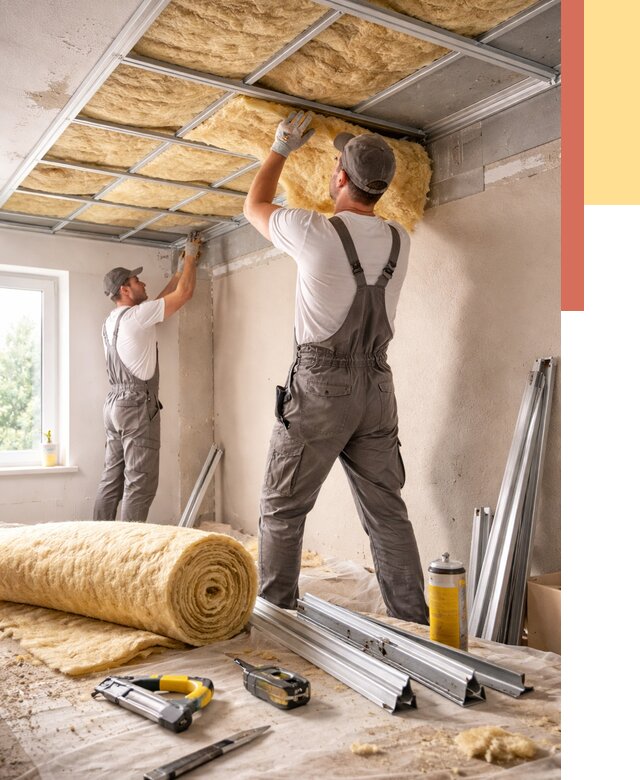 Утепление потолка в Алейске от 7424 руб/м2 — недорого, быстро, под ключ | ОТДЕЛОЧНИК-Лук