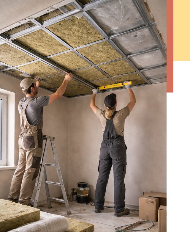 Шумоизоляция потолка в Алейске от 1289 руб. под ключ — услуги ОТДЕЛОЧНИК-Лук