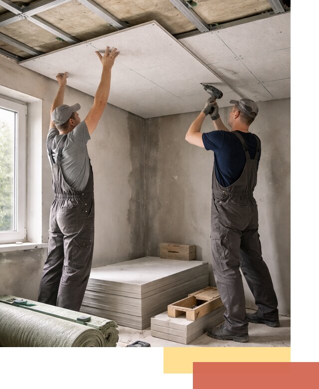 Шумоизоляция потолка панелями ЗИПС в Алейске